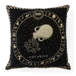 Aquarius Zodiac Throw Pillow