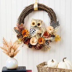 Autumnology Owl 16" Wreath