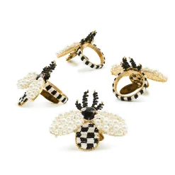 Bee Napkin Rings, Set of 4