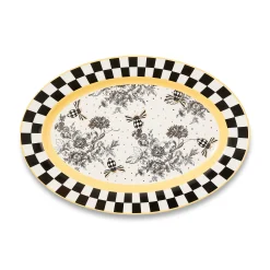 Bee Toile Oval Platter