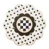 Bee Toile Round Scalloped Cork Back Placemats, Set of 4