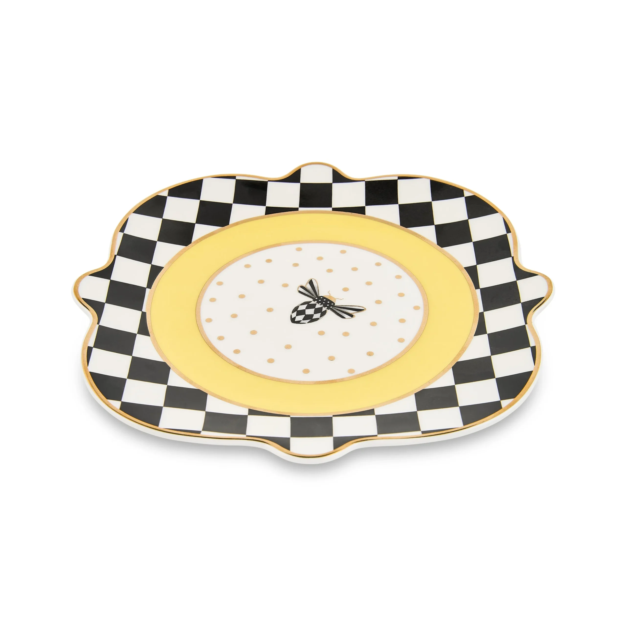 Bee Toile Salad Plate