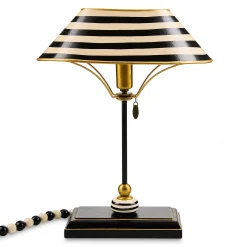 Black and White Library Lamp