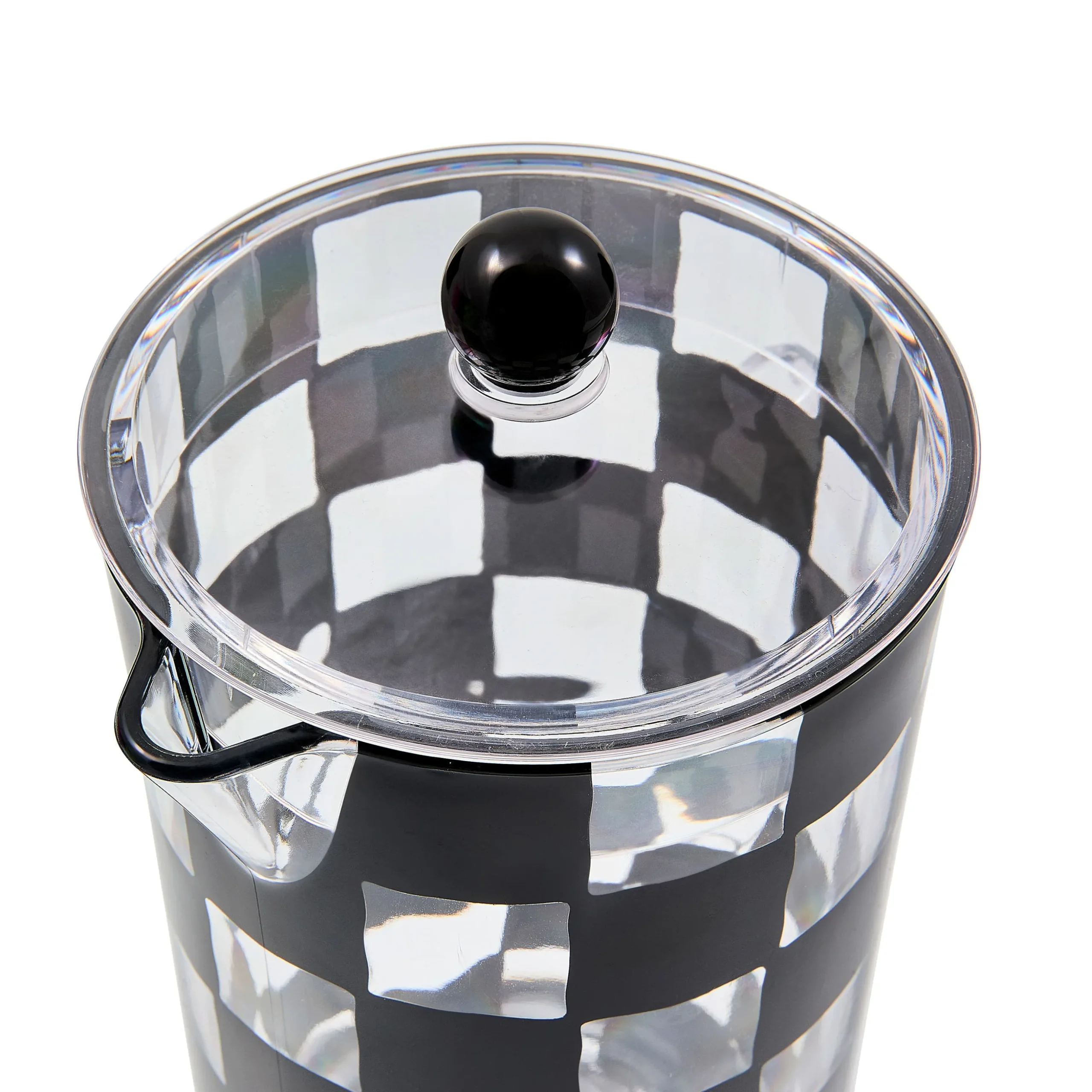Black Check Acrylic Pitcher