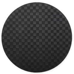 Black Check Faux Leather Placemat