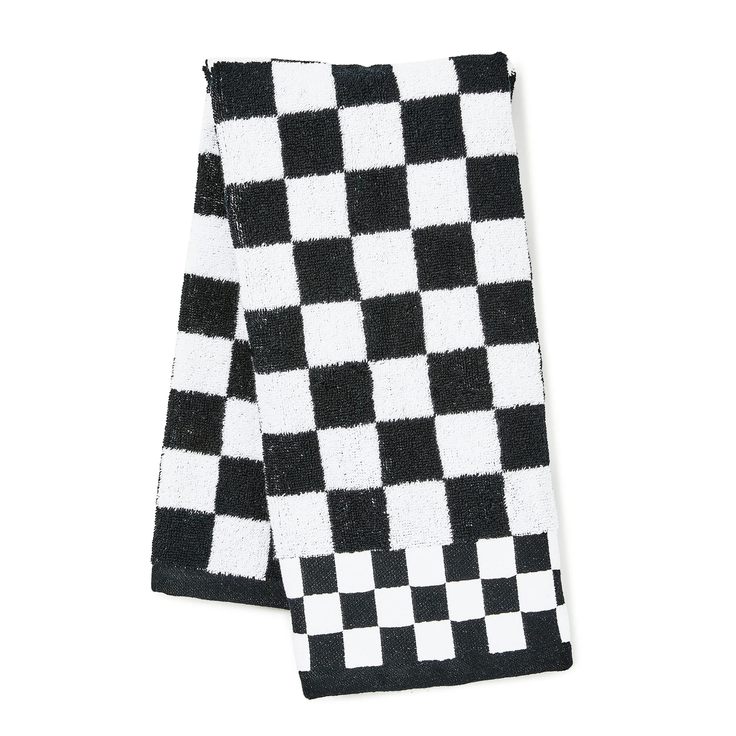 Black Check Hand Towel