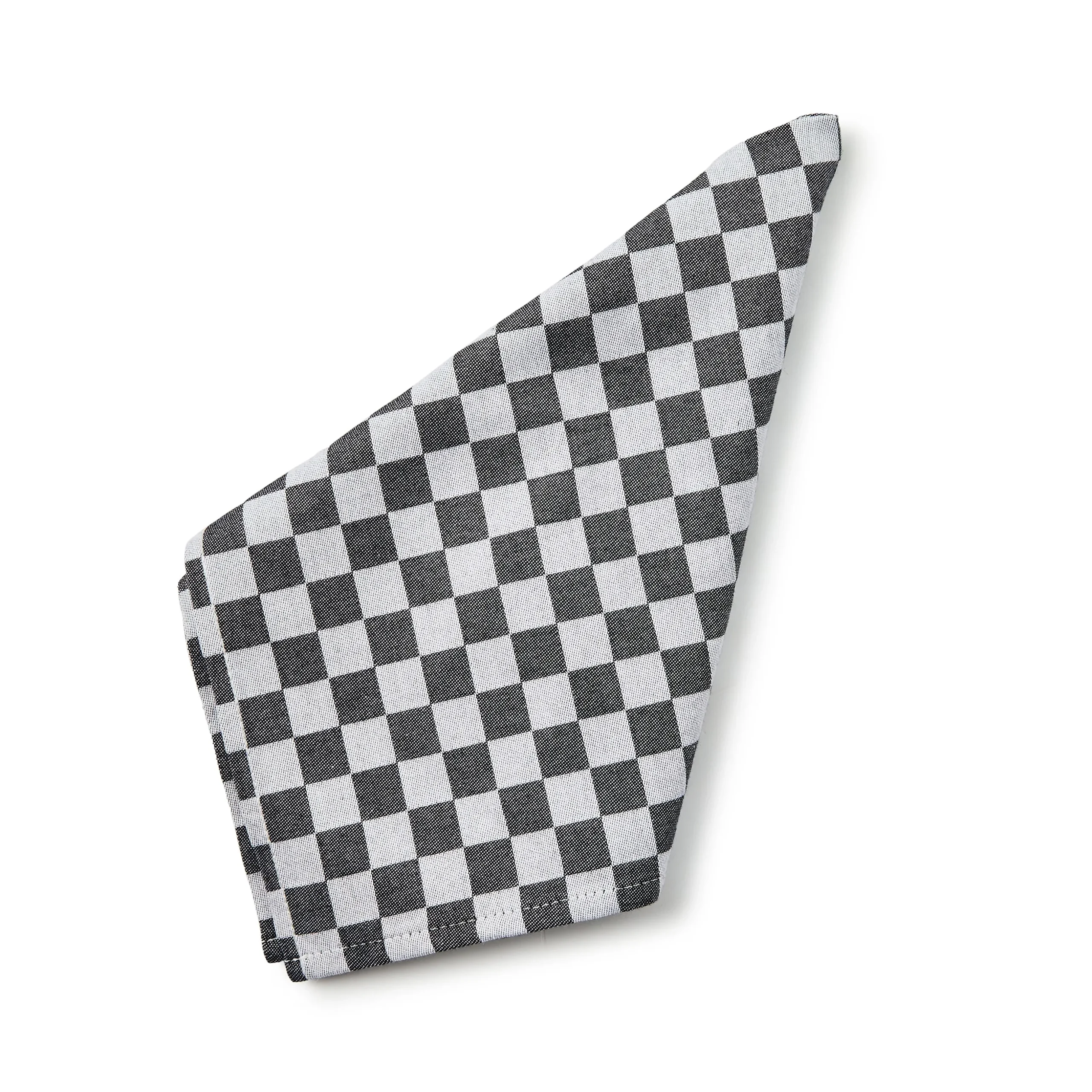 Black Check Napkin, Set of 4