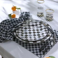 Black Check Placemat, Set of 4