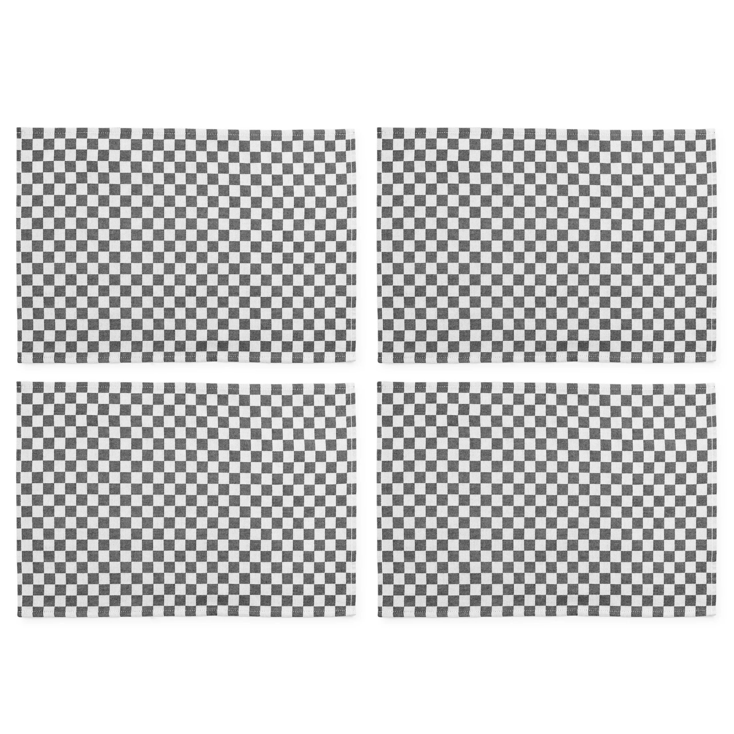 Black Check Placemat, Set of 4