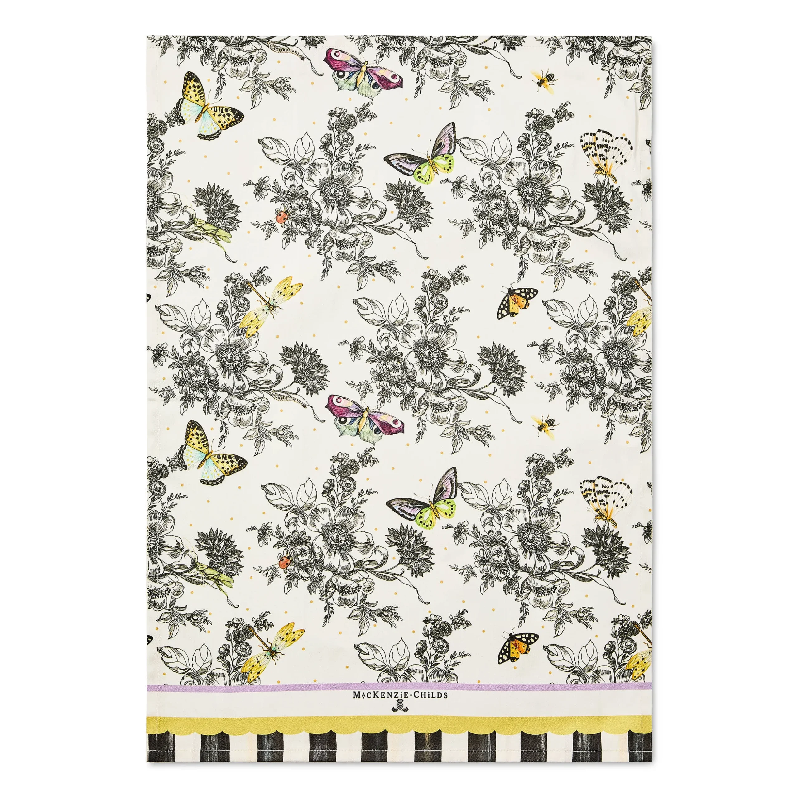 Butterfly Toile Printed Dish Towel
