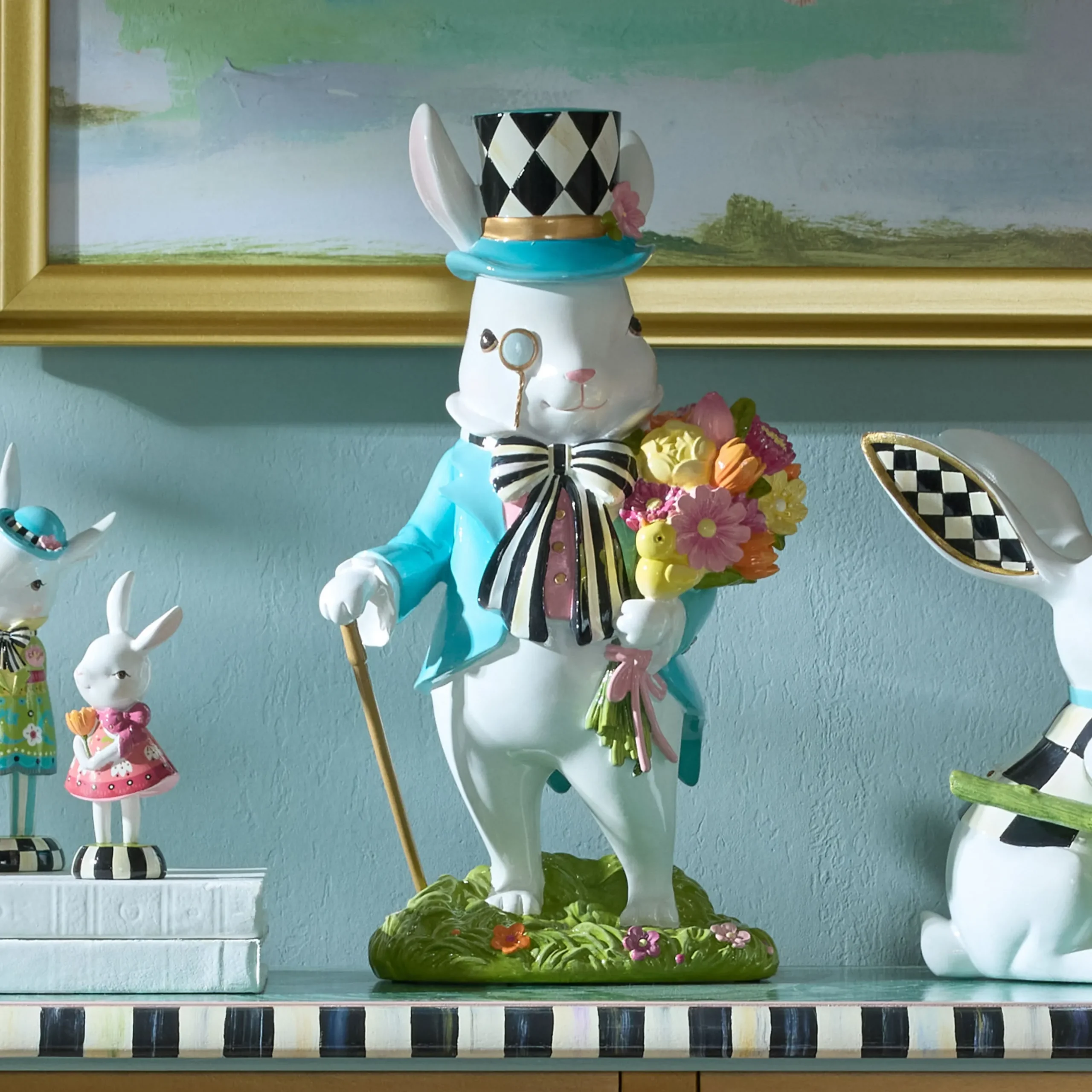Calico Bunny Figurine