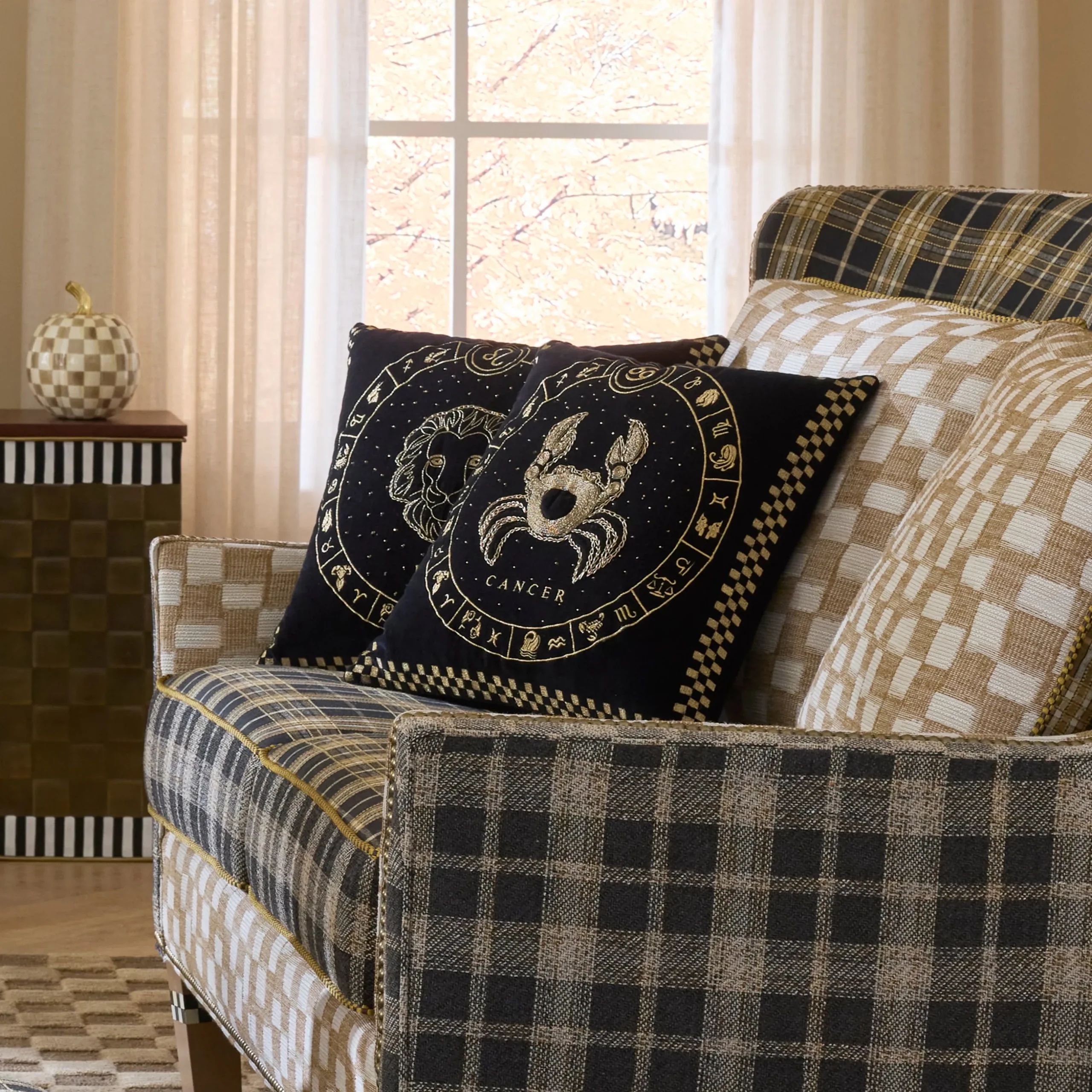 Cancer Zodiac Throw Pillow