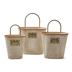 Cane Baskets, Set of 3