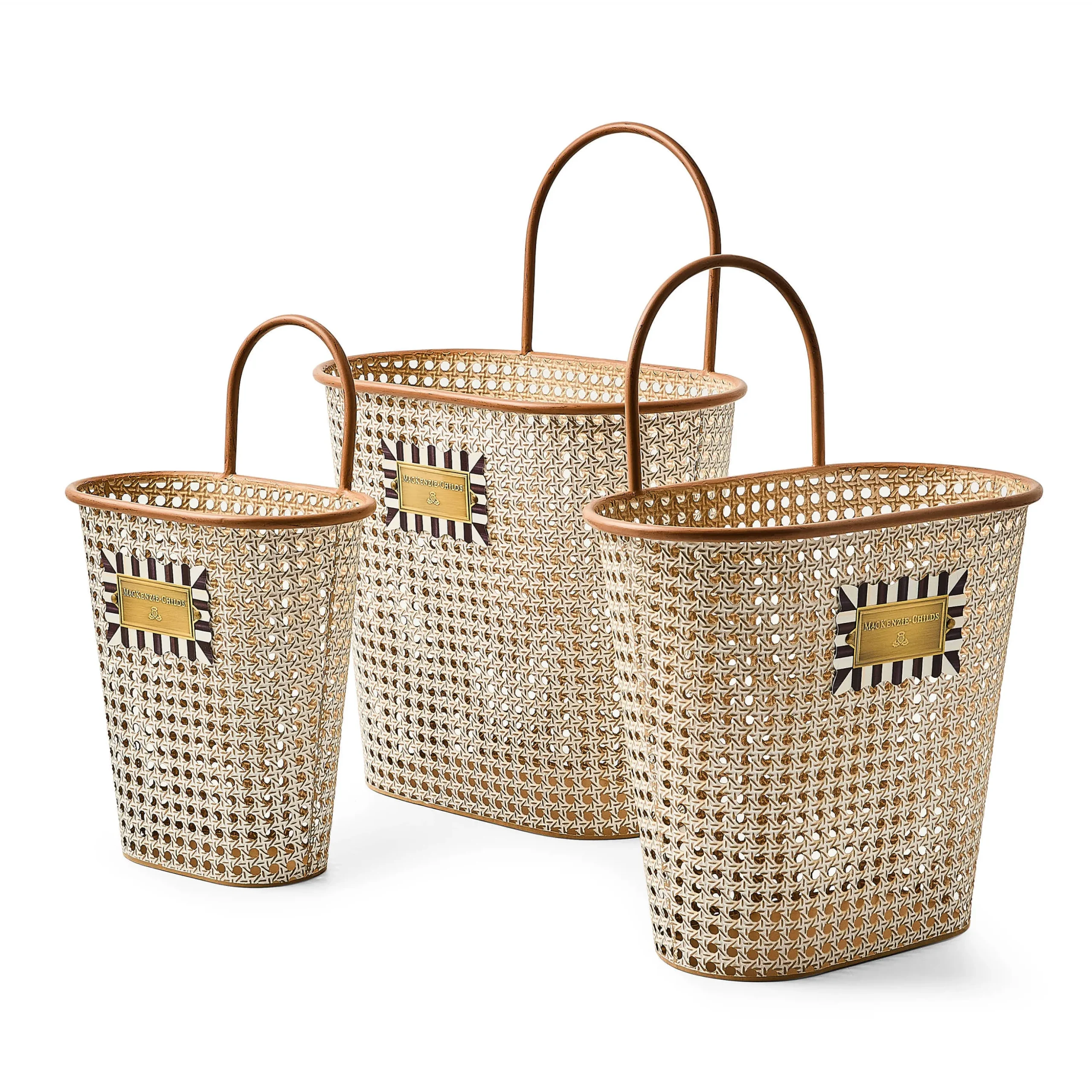 Cane Baskets, Set of 3