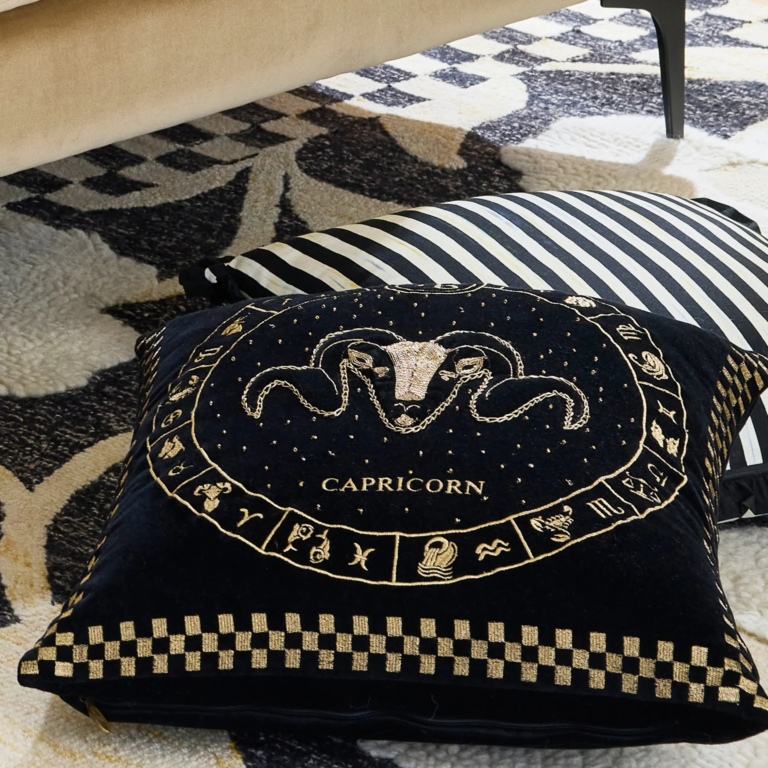 Capricorn Zodiac Throw Pillow