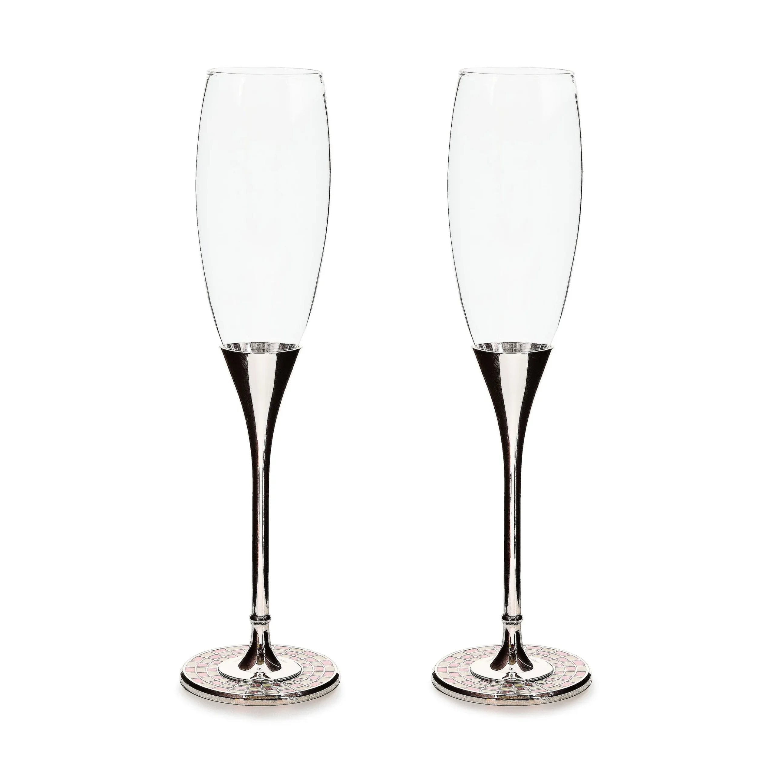 Celebrate Rosy Toasting Flutes, Set of 2