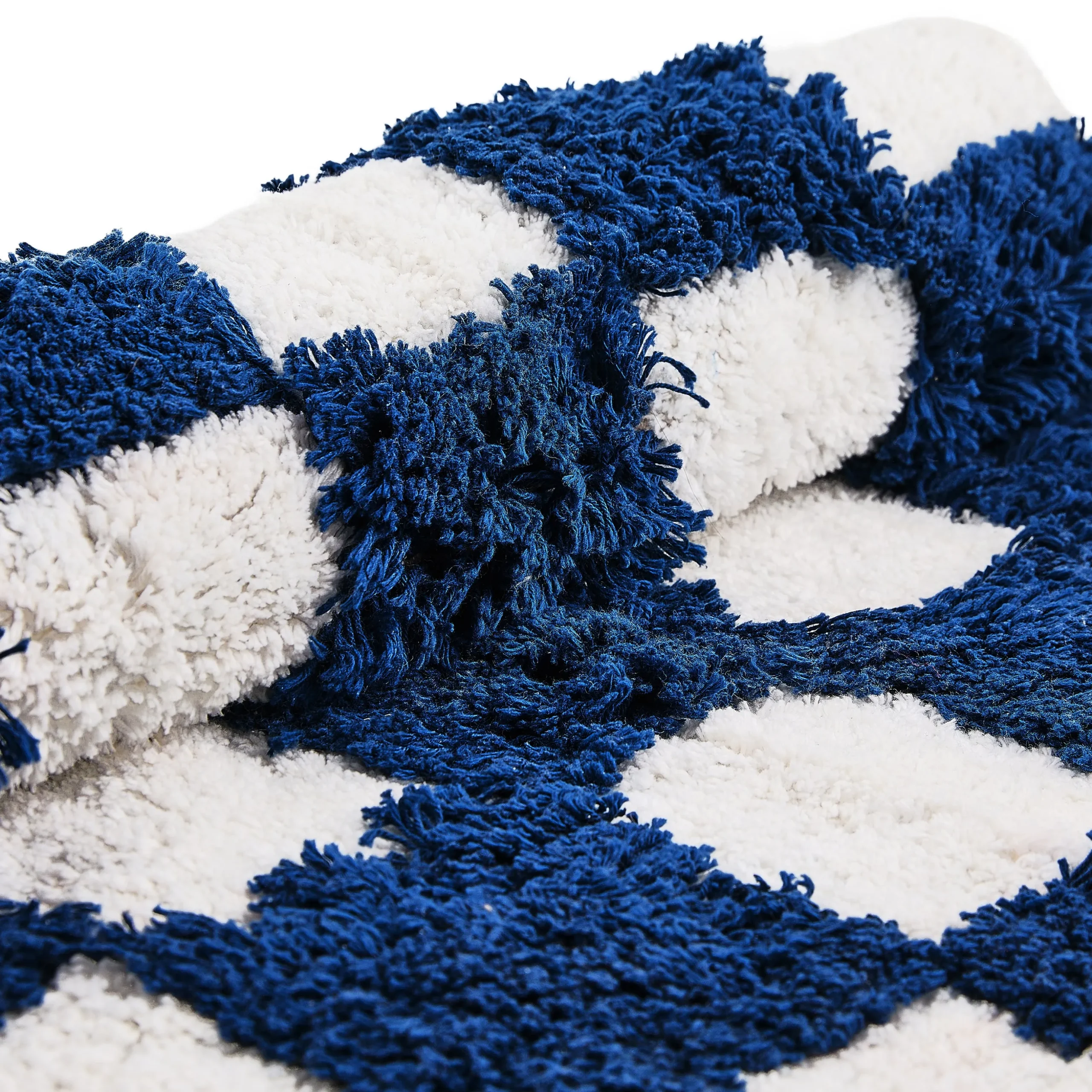 Checkerboard Indigo Bath Rug