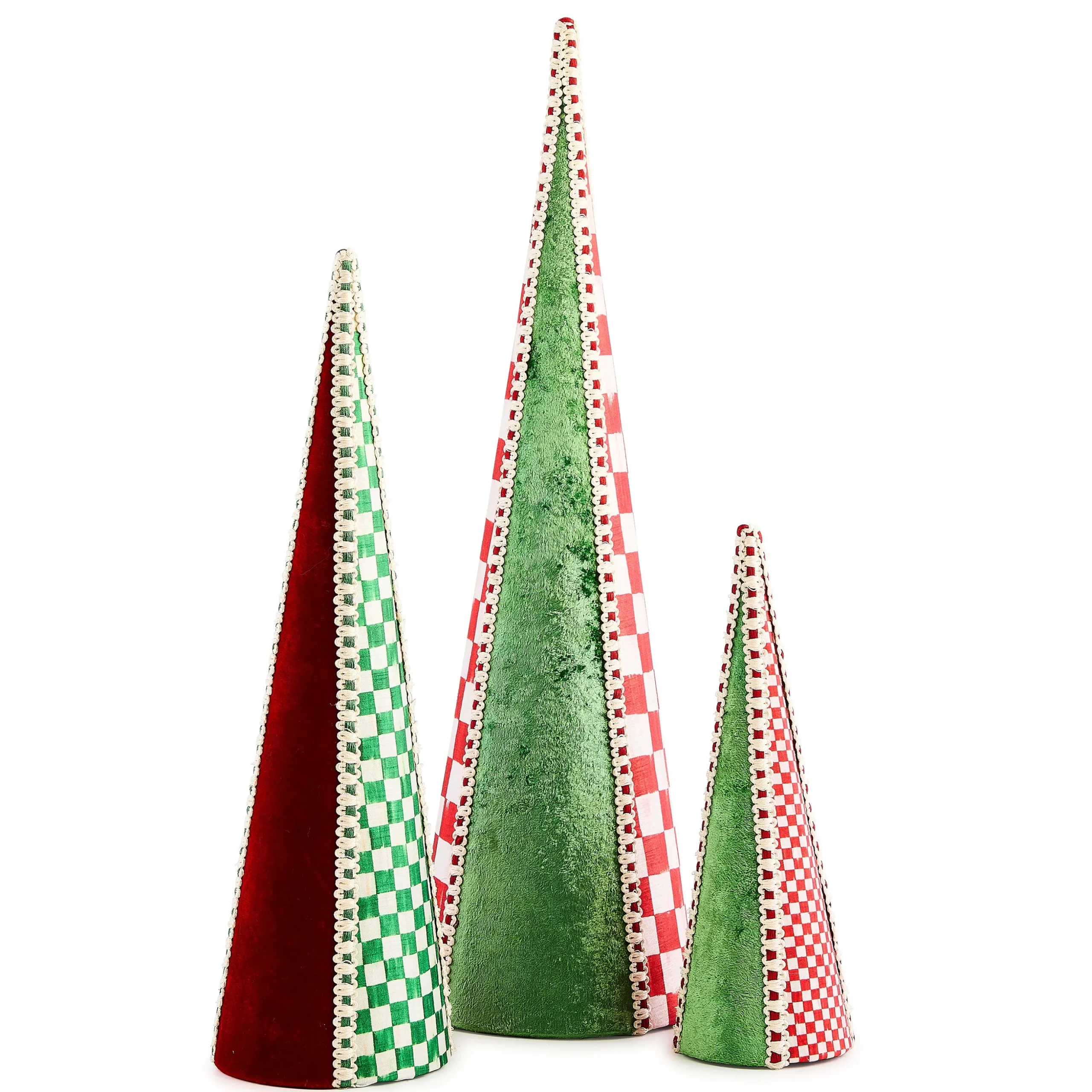 Check It Out Fabric Cone Trees, Set of 3