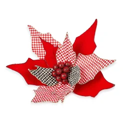 Check It Out Jumbo Poinsettia Clip