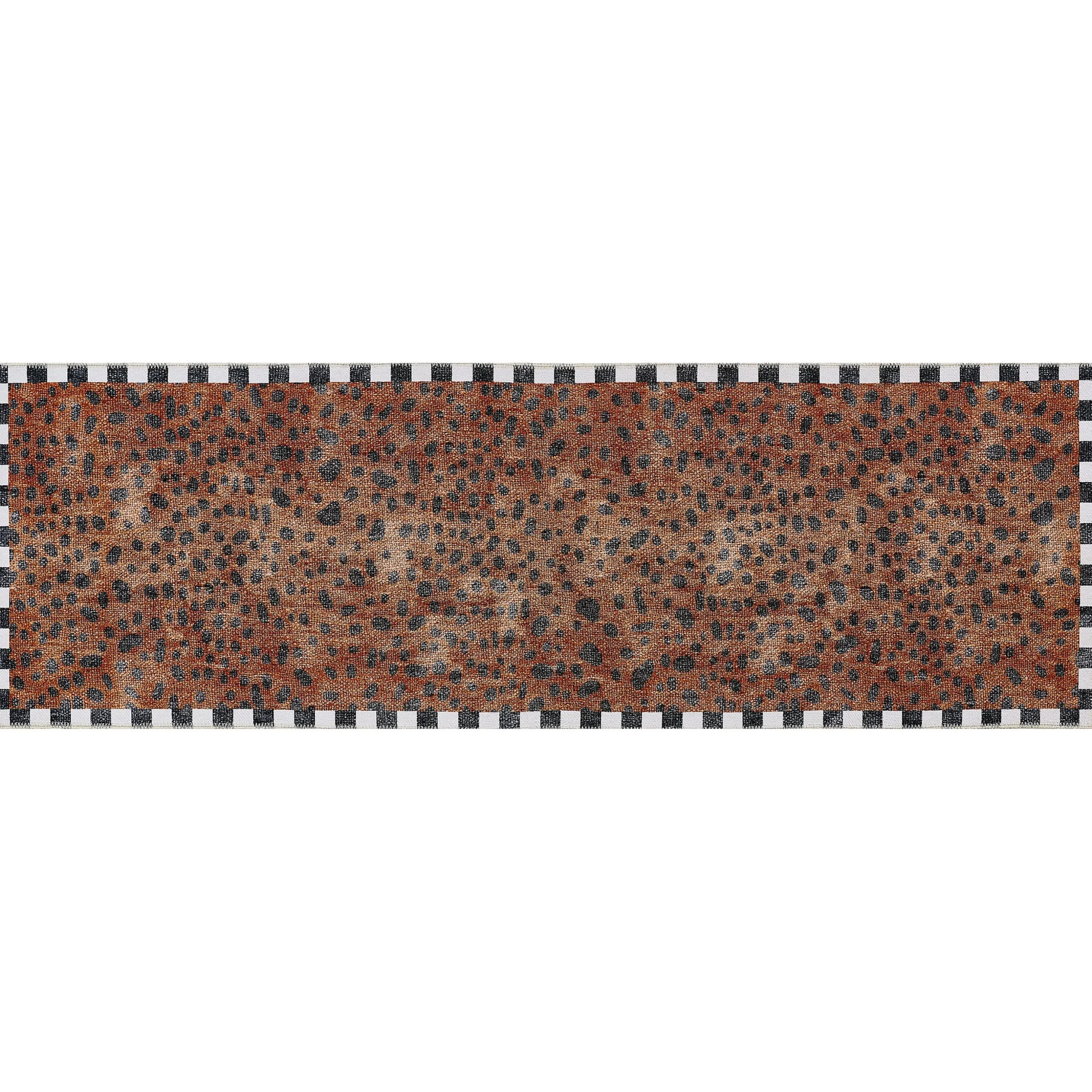 Cheetah 2'6" x 8' Washable Runner