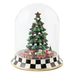 Christmas Tree Train Music Box Cloche