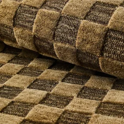 Cocoa Checkerboard 5' x 8' Rug