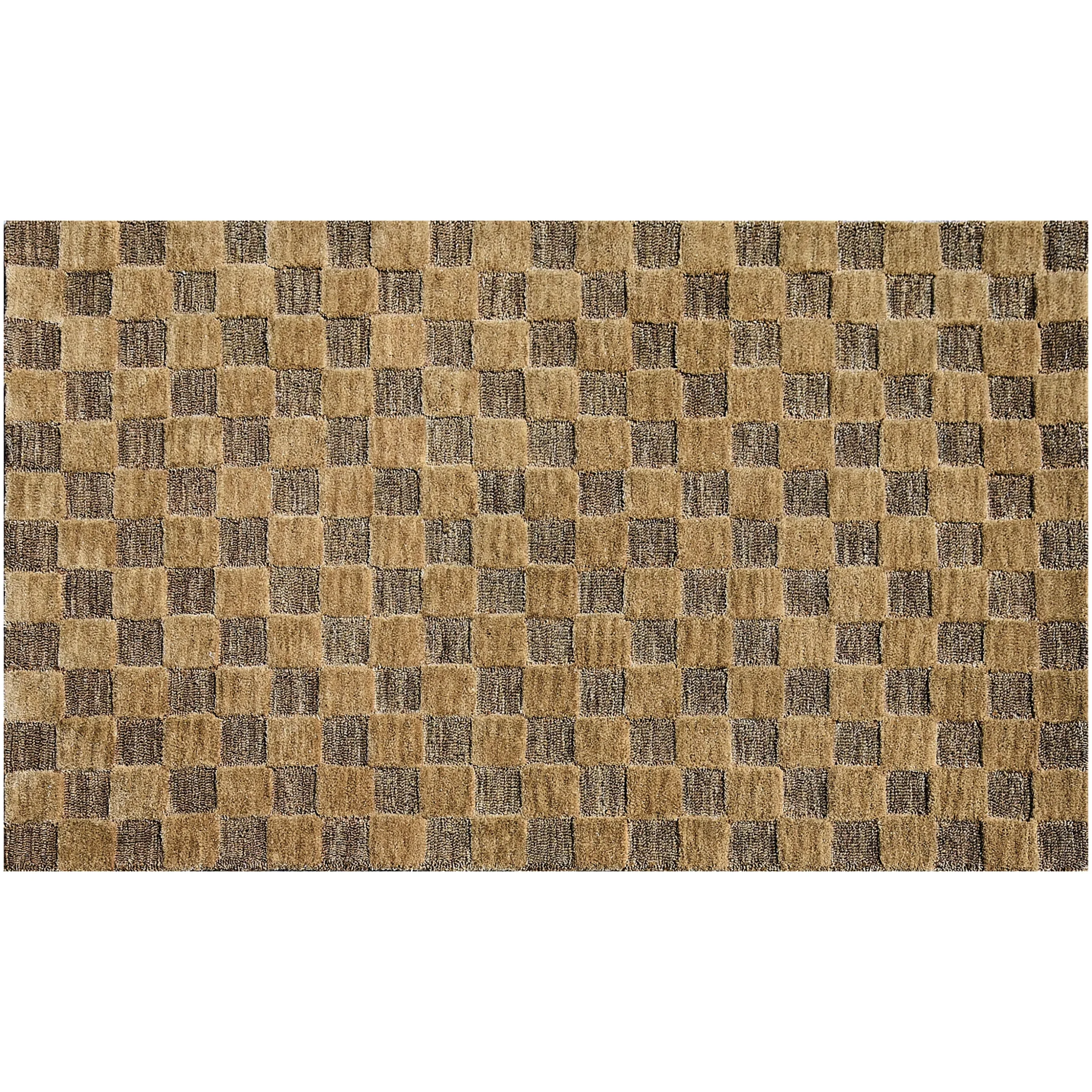 Cocoa Checkerboard 3' x 5' Rug