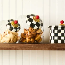 Cookie Jar with Courtly Check Lid