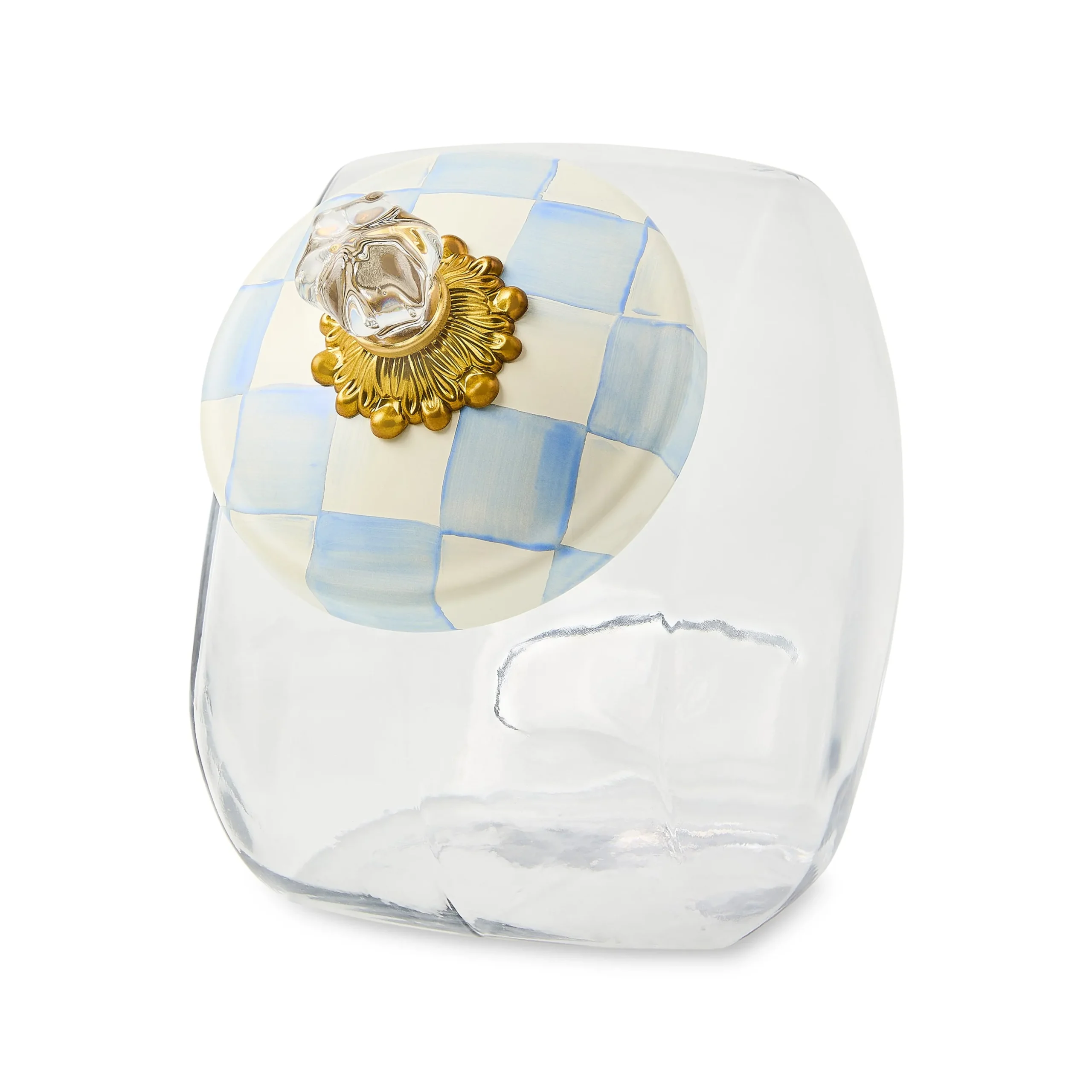 Cookie Jar with Sky Check Lid