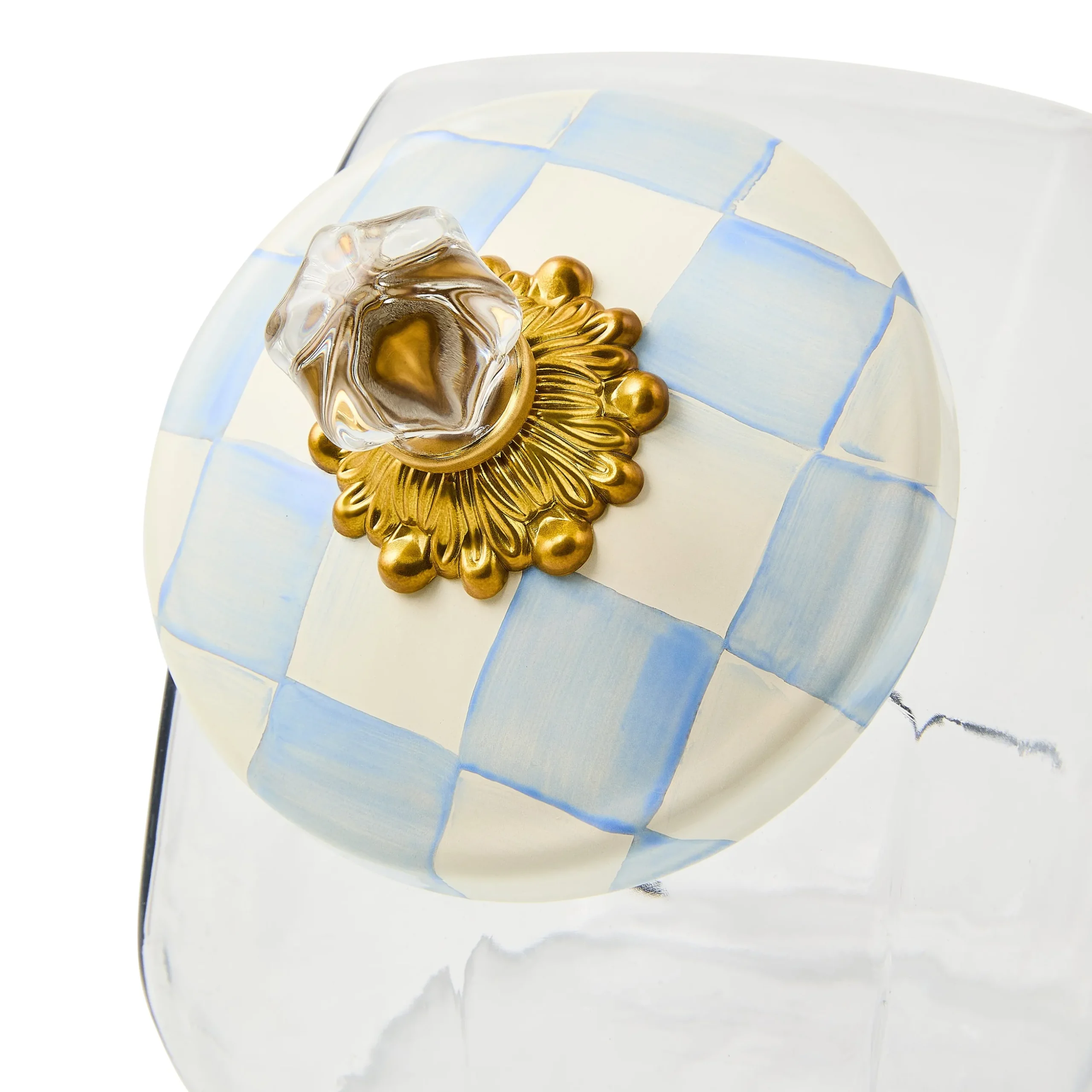 Cookie Jar with Sky Check Lid