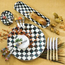 Courtly Check Appetizer Plates, Set of 4