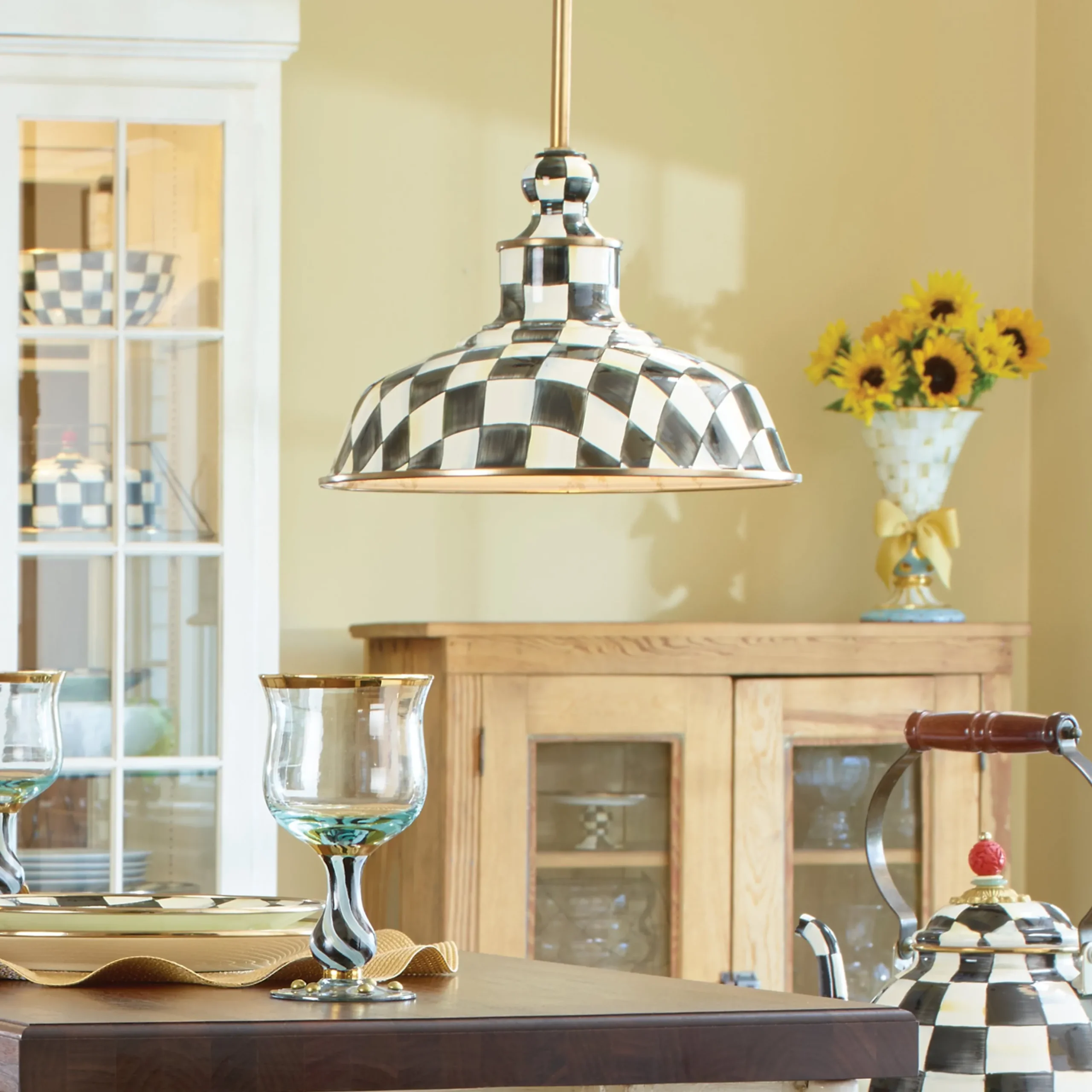Courtly Check 12" Barn Pendant Lamp