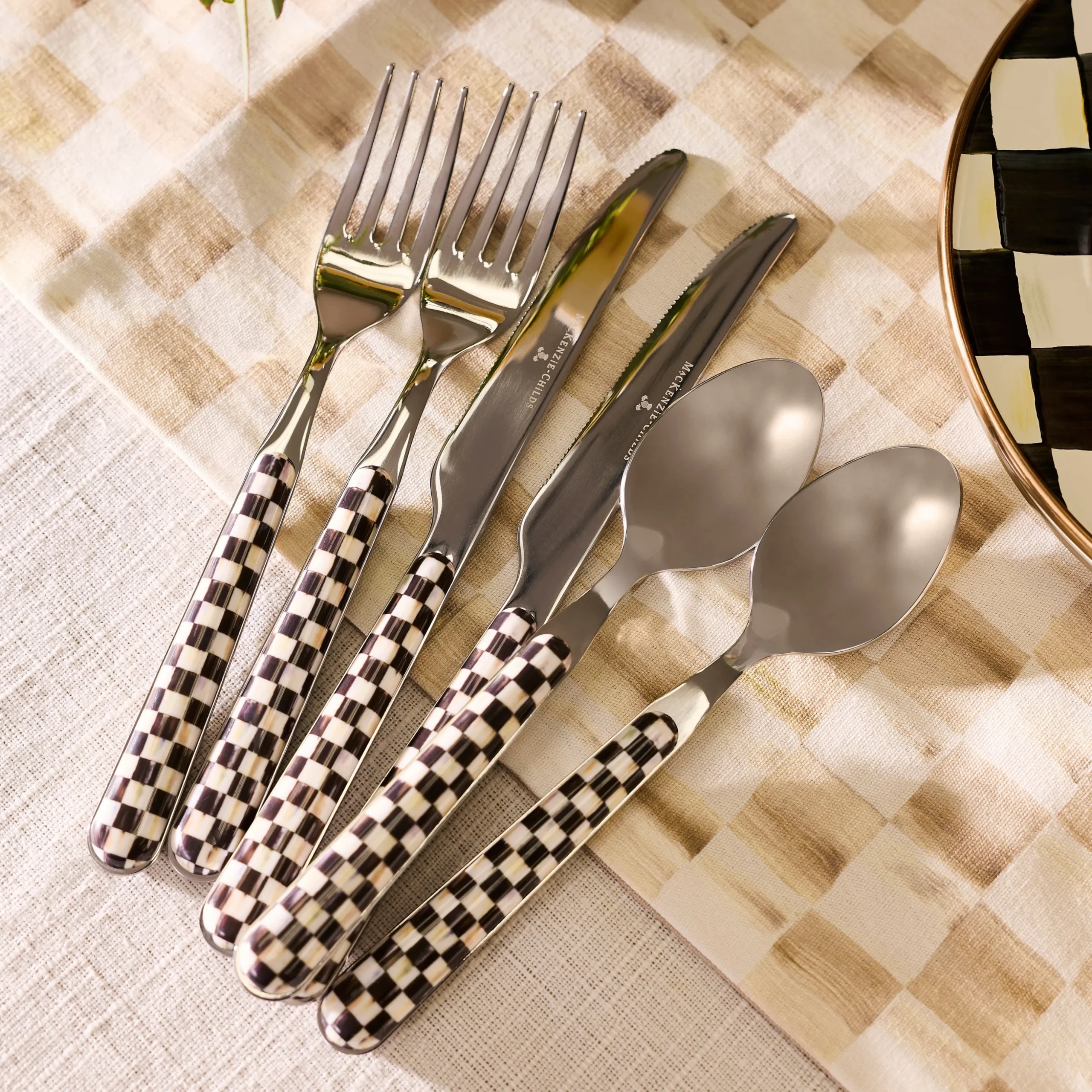 Courtly Check Bistro Flatware 5 Piece Place Setting