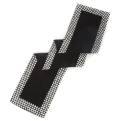 Courtly Check Black Table Runner