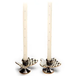Courtly Check Butterfly Candle Holders, Set of 2