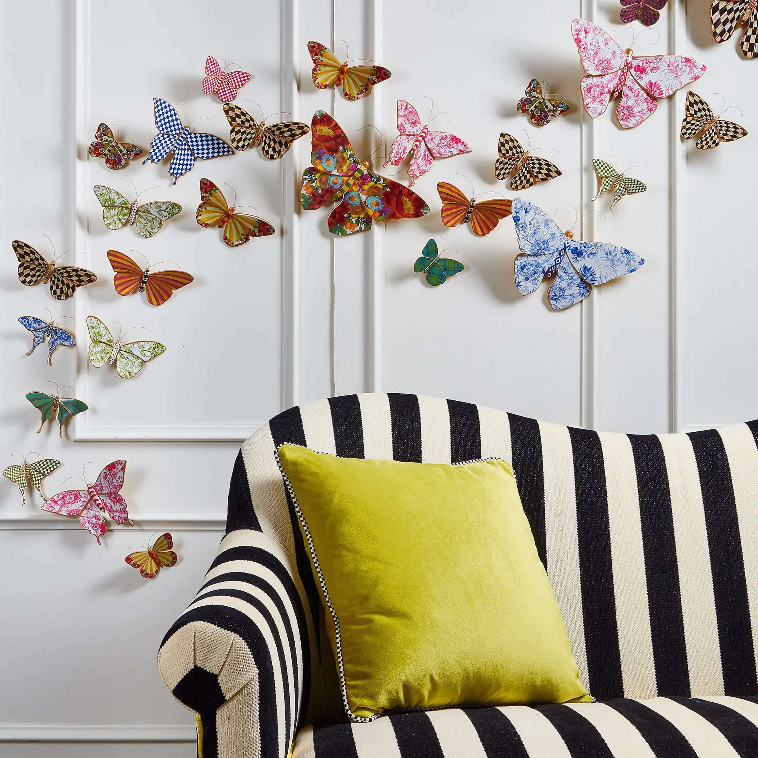 Courtly Check Butterfly Duo Wall Decor