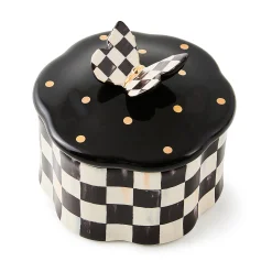 Courtly Check Butterfly Trinket Box