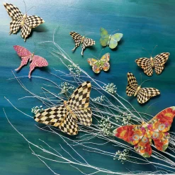 Courtly Check Butterfly Wall Decor