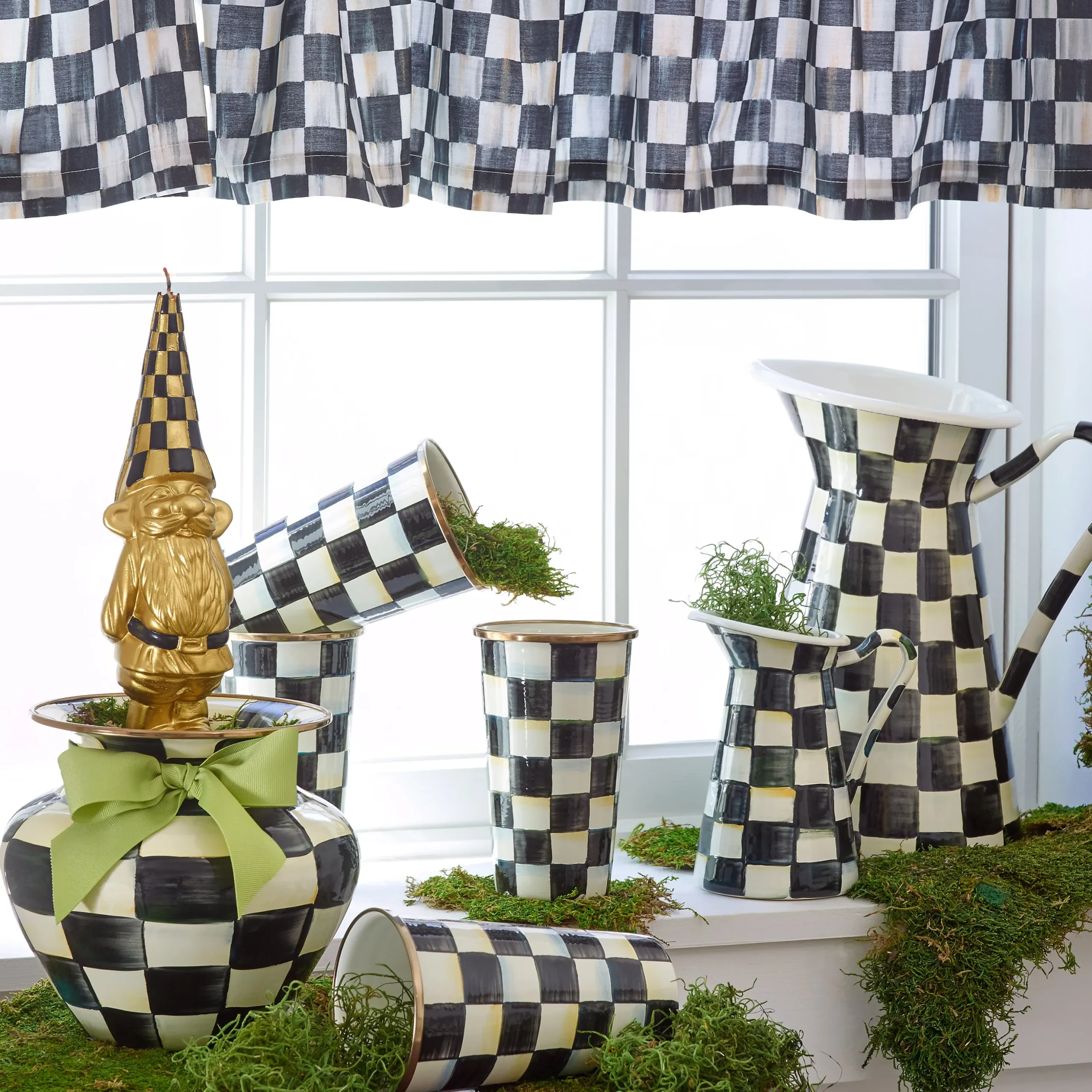 Courtly Check Cafe Valance