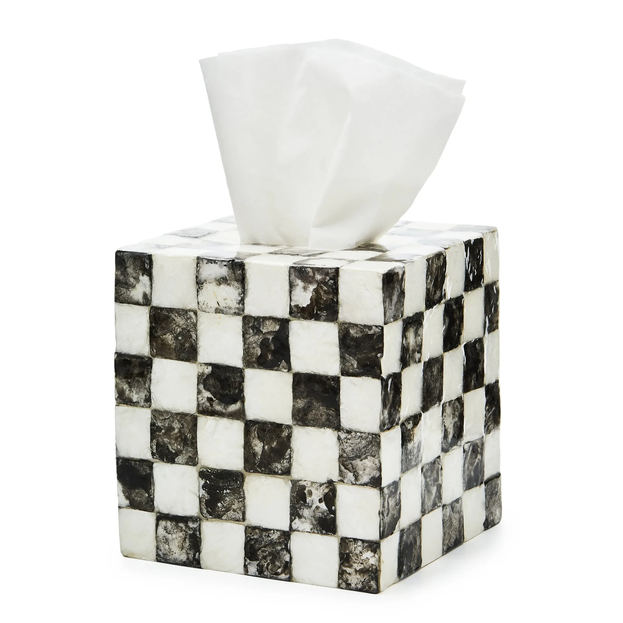 Courtly Check Capiz Boutique Tissue Box Cover