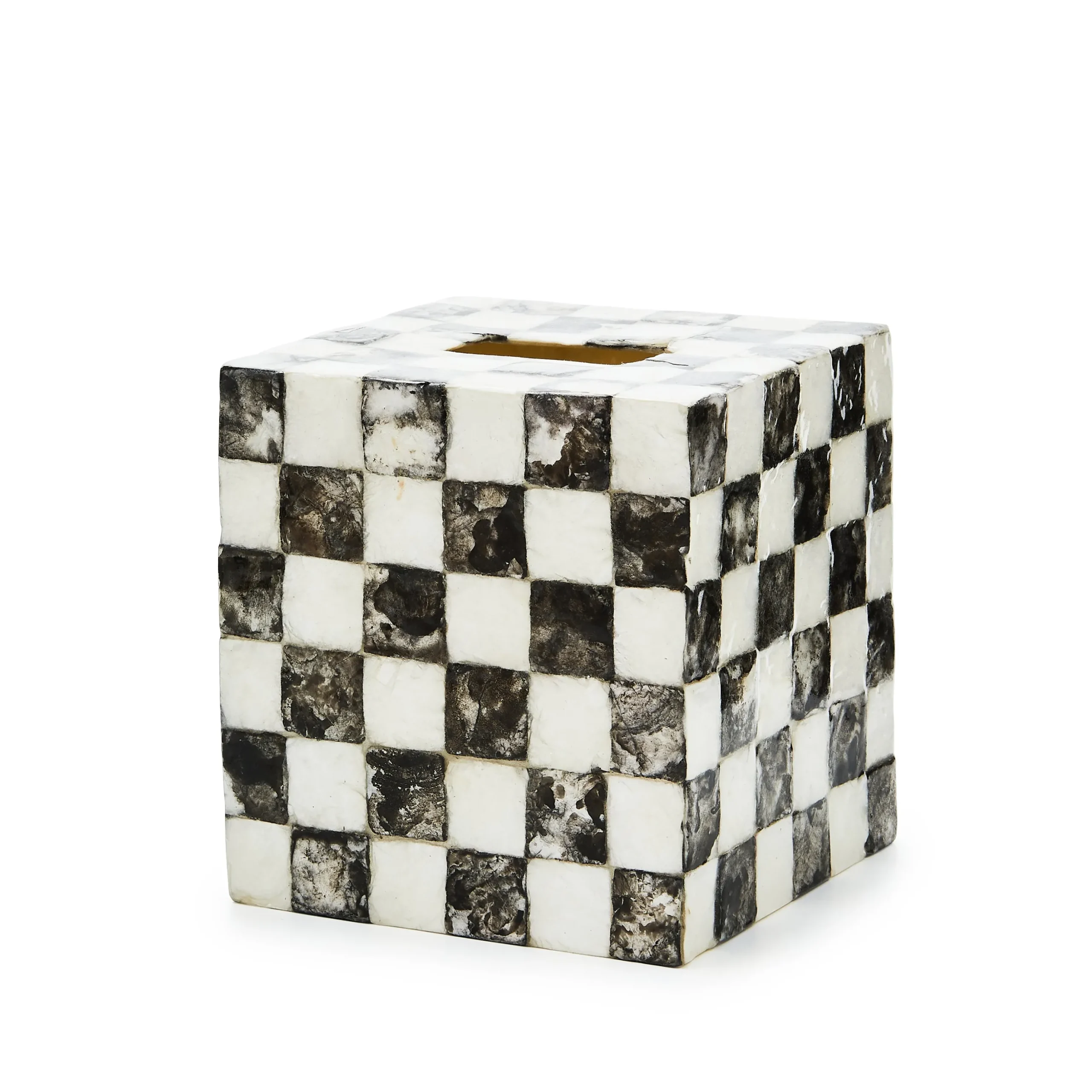 Courtly Check Capiz Boutique Tissue Box Cover