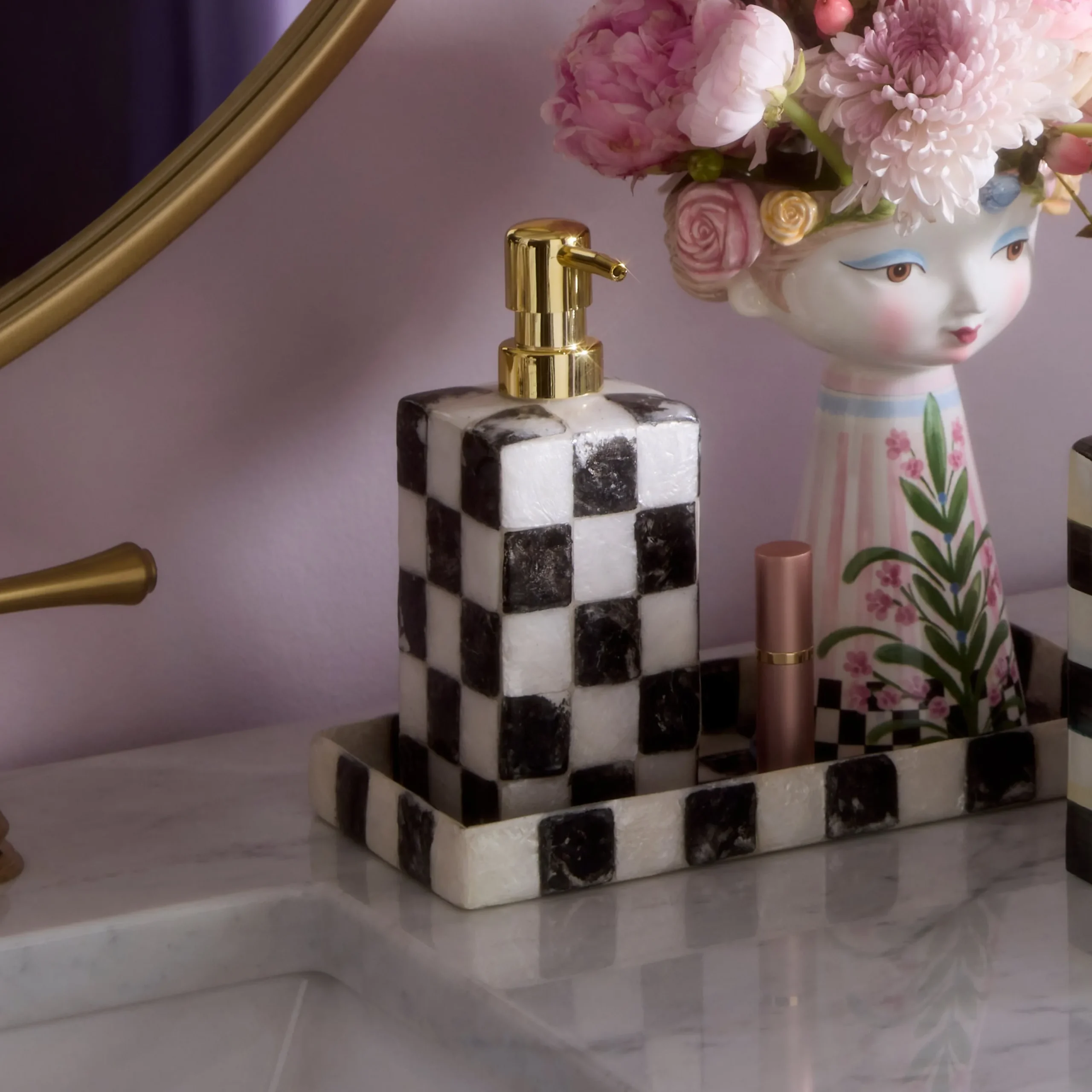 Courtly Check Capiz Soap Pump