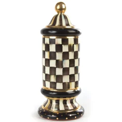 Courtly Check Ceramic Column Canister
