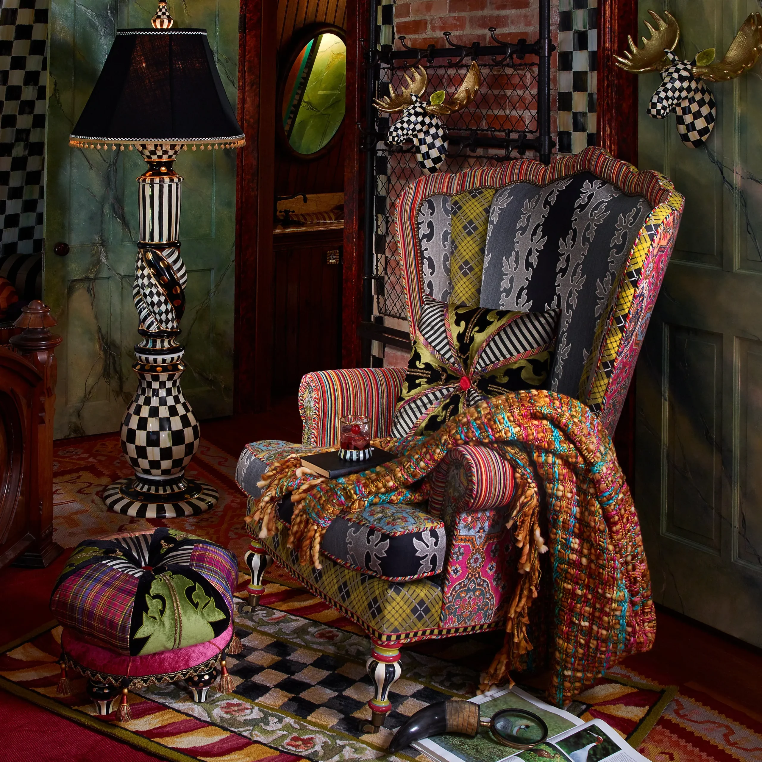 Courtly Check Ceramic Floor Lamp