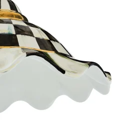 Courtly Check Ceramic Fluted Hanging Lamp
