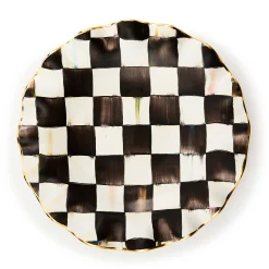 Courtly Check Ceramic Fluted Dinner Plate