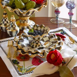 Courtly Check Ceramic Fluted Dinner Plate