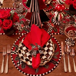Courtly Check Ceramic Fluted Dessert Plate