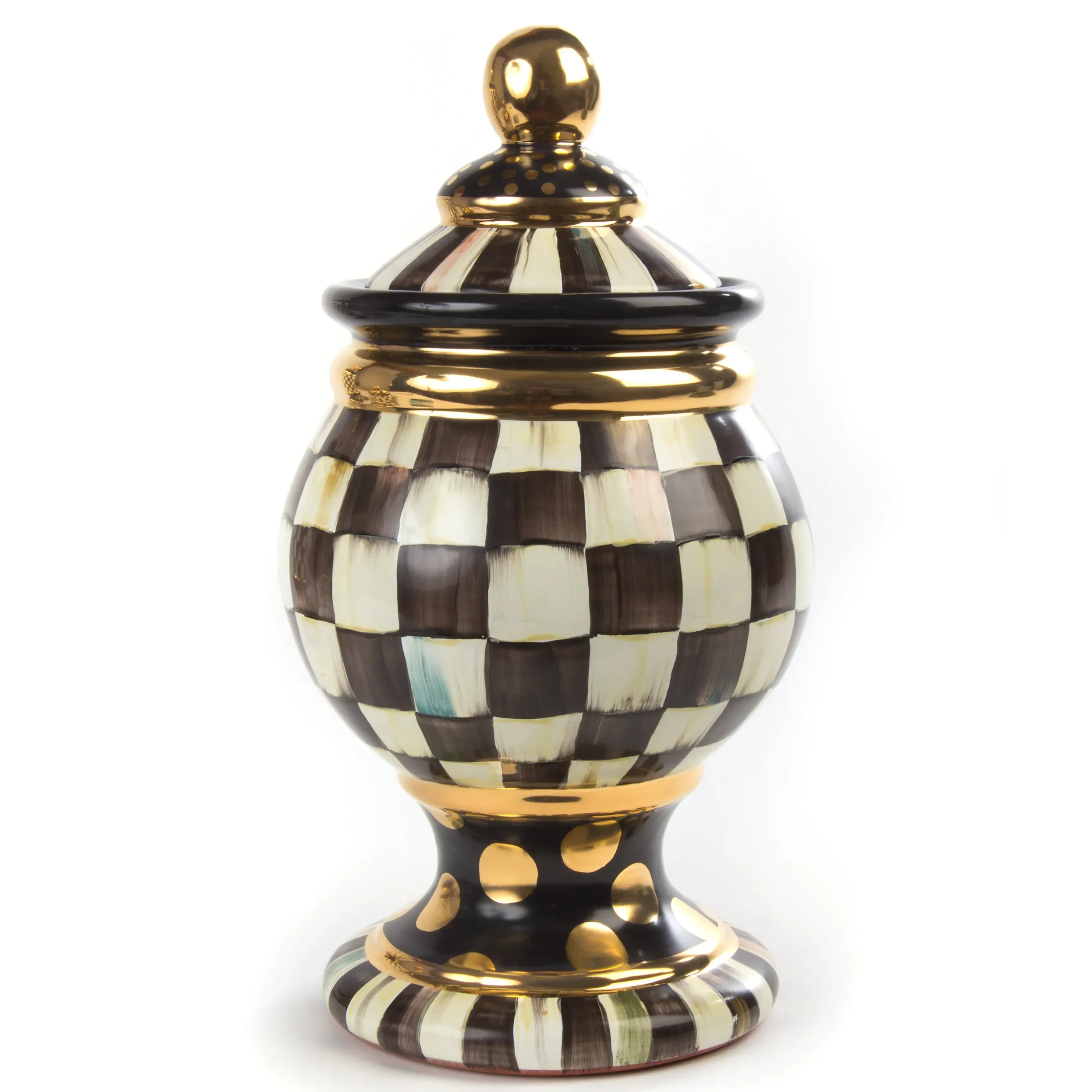 Courtly Check Ceramic Globe Canister