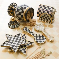 Courtly Check Ceramic Globe Canister